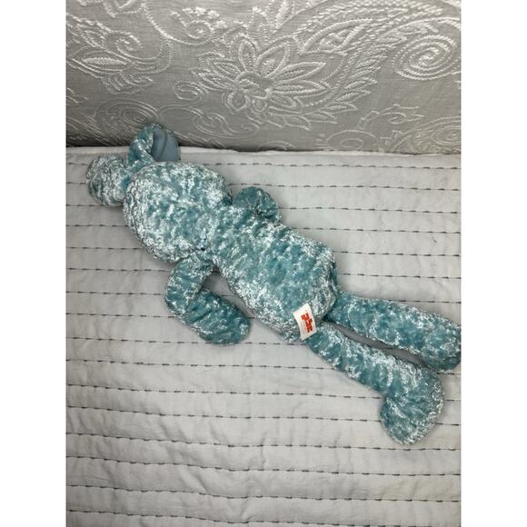 Vintage Bunny Plush PBC International Blue Textured Long Floppy Pink Nose 15” - Picture 5 of 7